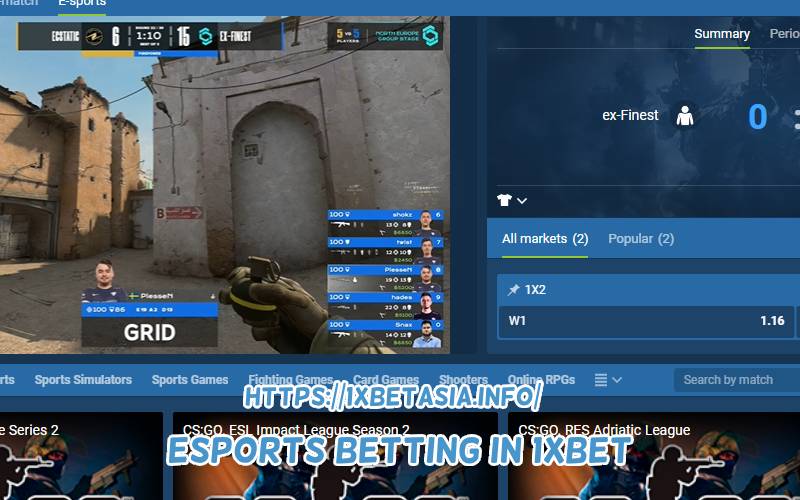 Esports Betting in 1xBet